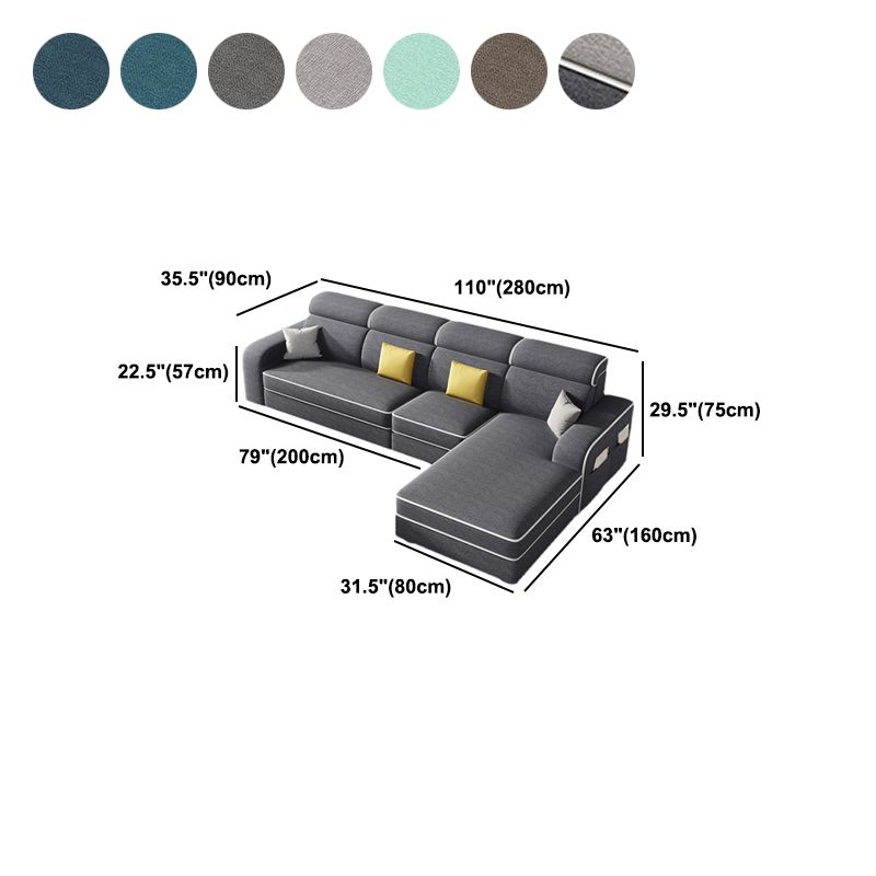 Nordic Style Sofa Bed Fabric Material Multicolor Choice of Latex/sponge Seat Padding Sofa