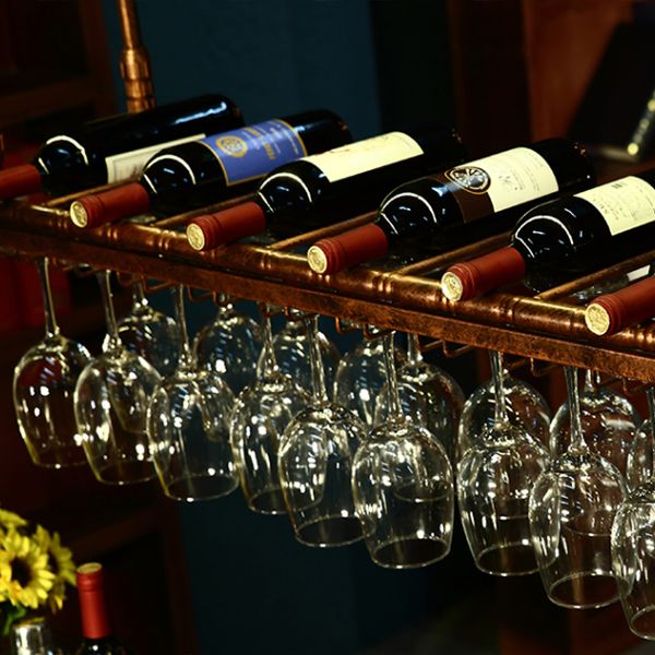 Metaalhangende wijnhouder Rack Modern Wine Rack Kit -59 "L X 11.8" W X 3.1 "H H