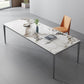 Polished Finish Stone Top Dining Table Set 1/2/4/5/7 Pieces Modern Dinette Set