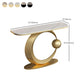 Contemporary Console Accent Table Half Moon Console Sofa Table Clearhalo 'Console Tables' 'console_tables' 'Entry & Mudroom Furniture' 'furn' 'furn_console_tables' 'Furniture' 1200x1200_0c0785e2-6100-4b13-9dd8-ddac19b23e56