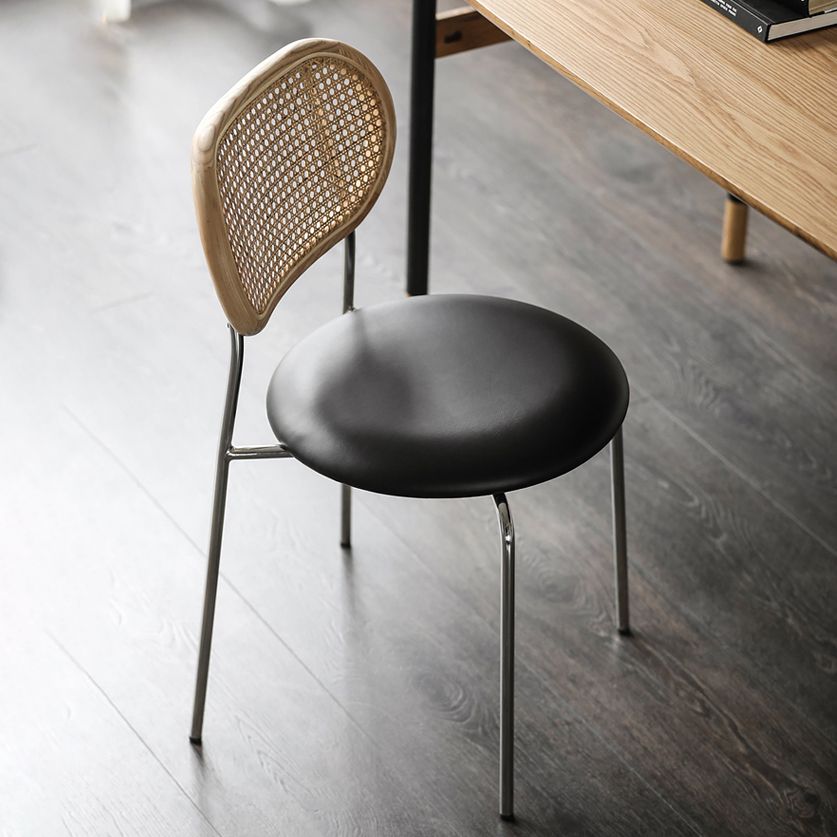 Modern Style PU Leather Side Chair Open Back Dining Side Chair for Dining Room Clearhalo 'Dining Chairs' 'Dining Tables & Seating' 'dining_chair' 'furn' 'furn_dining_chair' 'Furniture' 'furniture_dining_chair' 'Kitchen & Dining Furniture' 1200x1200_0c084659-3d6c-4aa8-82a3-23b9e6df8439