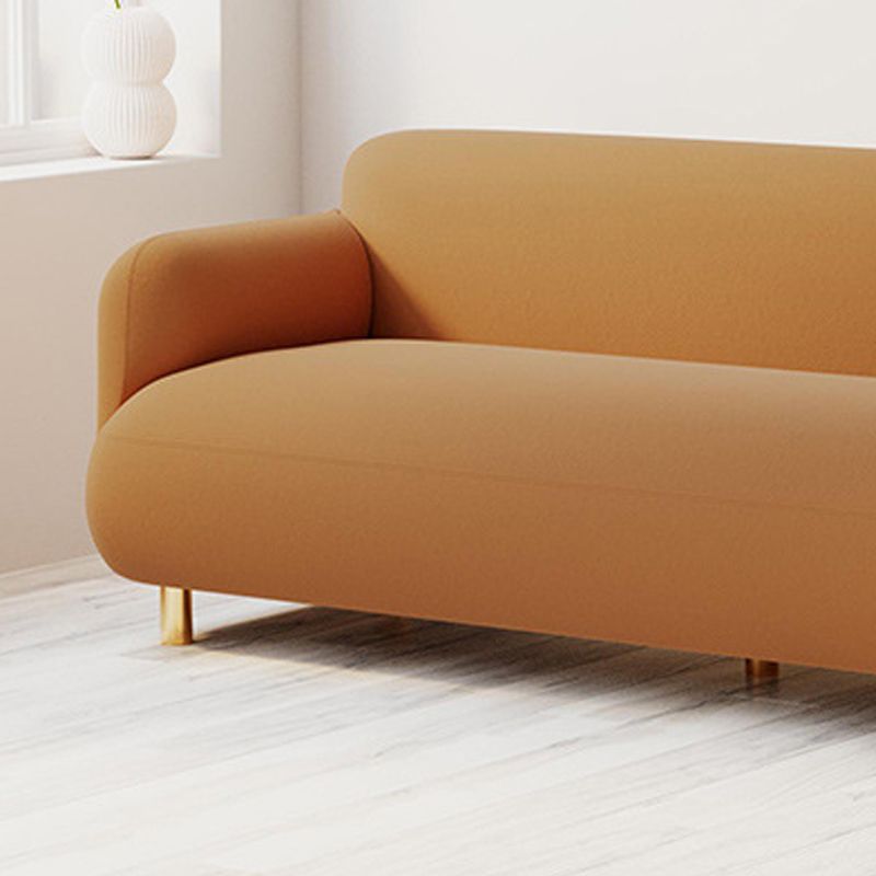 Sofá de cuero falso 27.55 "H Sofá de brazo empotrado para sala de estar