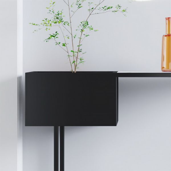 Table de consola negra contemporánea Mesa de sofá de consola rectángica para Hall