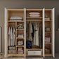 Hinged Wardrobe Armoire with Garment Rod Modern Wardrobe Cabinet