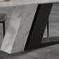 Eenvoud Stijl Dinette Tafel Rechthoek Stenen Eettafel voor Keuken
