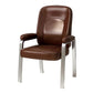 Modern Office Chair No Wheels Leather Desk Chair for Meeting Room
