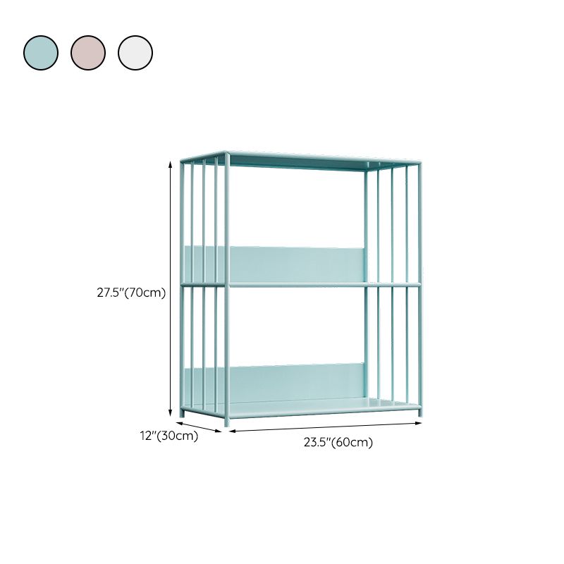 Scandinavian Metal Bookcase Standard Open Back Bookshelf with Shelves Clearhalo 'Bookcases' 'furn' 'furn_bookcases' 'Furniture' 'Office Furniture' 1200x1200_0c0c32c4-f3e4-449a-8586-64d27ec1e271