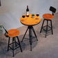 Industrial 1/2/3 Pieces Solid Wood Bar Table Set Round Bistro Set Clearhalo 'Bar Furniture' 'furn' 'furn_home_bar_bar_sets' 'Furniture' 'Home Bars & Bar Sets' 'home_bar_bar_sets' 'Kitchen & Dining Furniture' 1200x1200_0c0d0352-ad90-467e-bf6f-5de5a71834d6