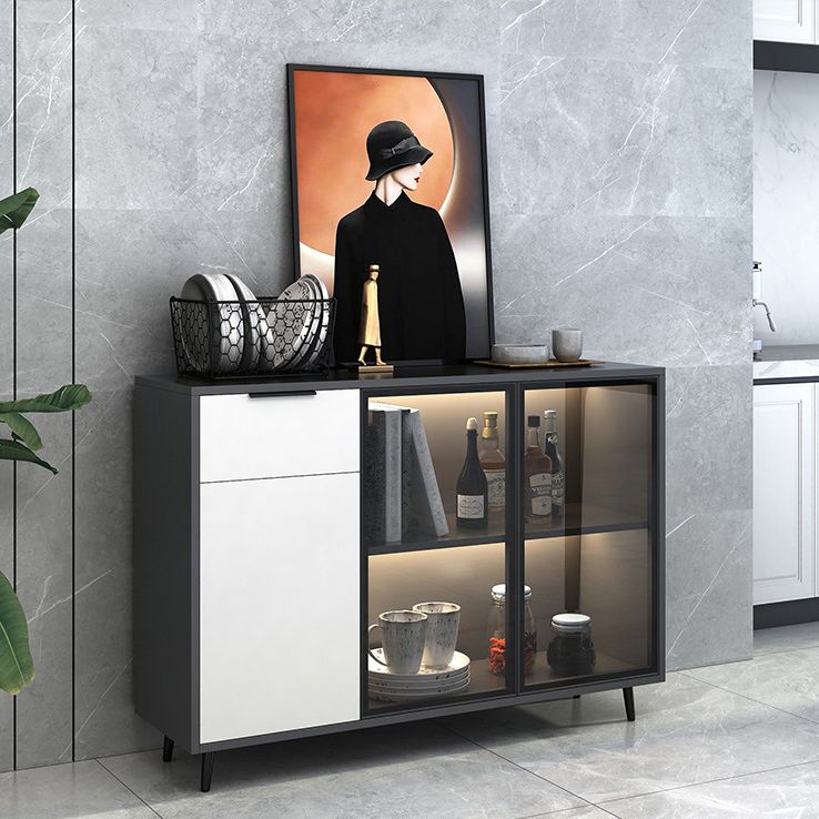 Contemporary Engineered Wood Sideboard Dining Room Sideboard Clearhalo 'buffet_sideboard' 'Buffets & Sideboards' 'furn' 'furn_buffet_sideboard' 'Furniture' 'Kitchen & Dining Furniture' 1200x1200_0c0d05e2-2bde-4e1e-838a-112894069f3e