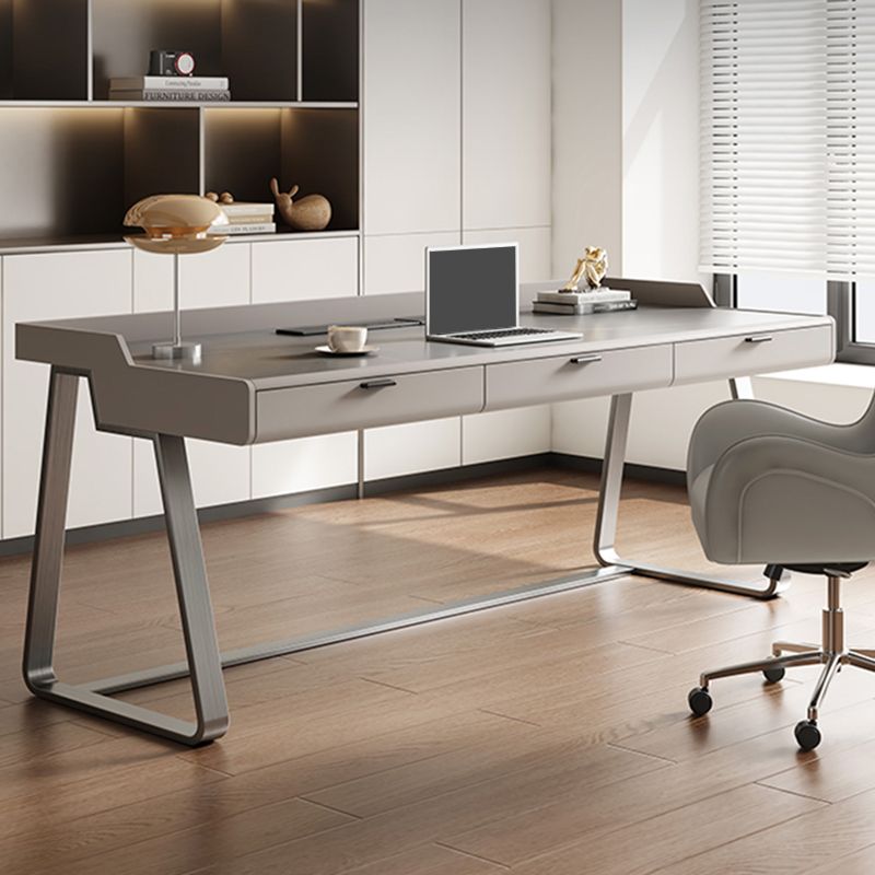 Rectangle Stone Top Office Desk Metal Base Industrial Writing Desk for Office Clearhalo 'furn' 'furn_office_desk' 'Furniture' 'Office Desks' 'Office Furniture' 'office_desk' 1200x1200_0c0d5142-da23-49d9-914a-ac07af3e1249