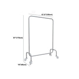 Industrial Style Metallic Coat Hanger Free Standing Coat Rack with 4 Wheels Clearhalo 'Entry & Mudroom Furniture' 'furn' 'furn_hall_tree_coat_racks' 'Furniture' 'Hall Trees & Coat Racks' 'hall_tree_coat_racks' 1200x1200_0c0d9e63-e52e-4846-ac80-49705971c873