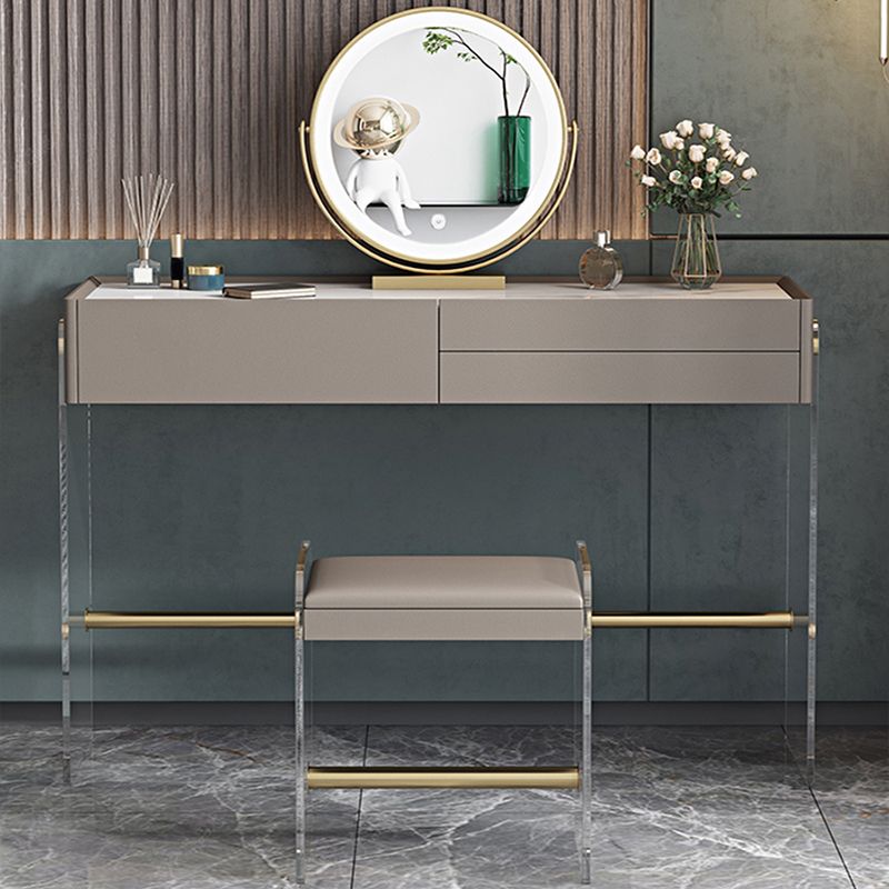 Tavolo da toeletta da toeletta per il trucco top in ardesia glam