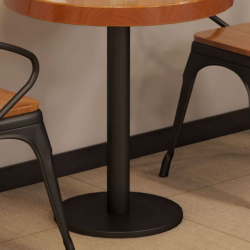 Industrial Black Iron Bar Table Natural Wood Round Top Indoor Bistro Table with Pedestal Clearhalo 'Bar Furniture' 'Bar Tables' 'bar_tables' 'furn' 'furn_bar_tables' 'Furniture' 'furniture_bar_tables' 'Kitchen & Dining Furniture' 'kitchen&dining_furn' 'kitchen' 1200x1200_0c0e09f2-53fe-403d-bb27-22cb58562a3a