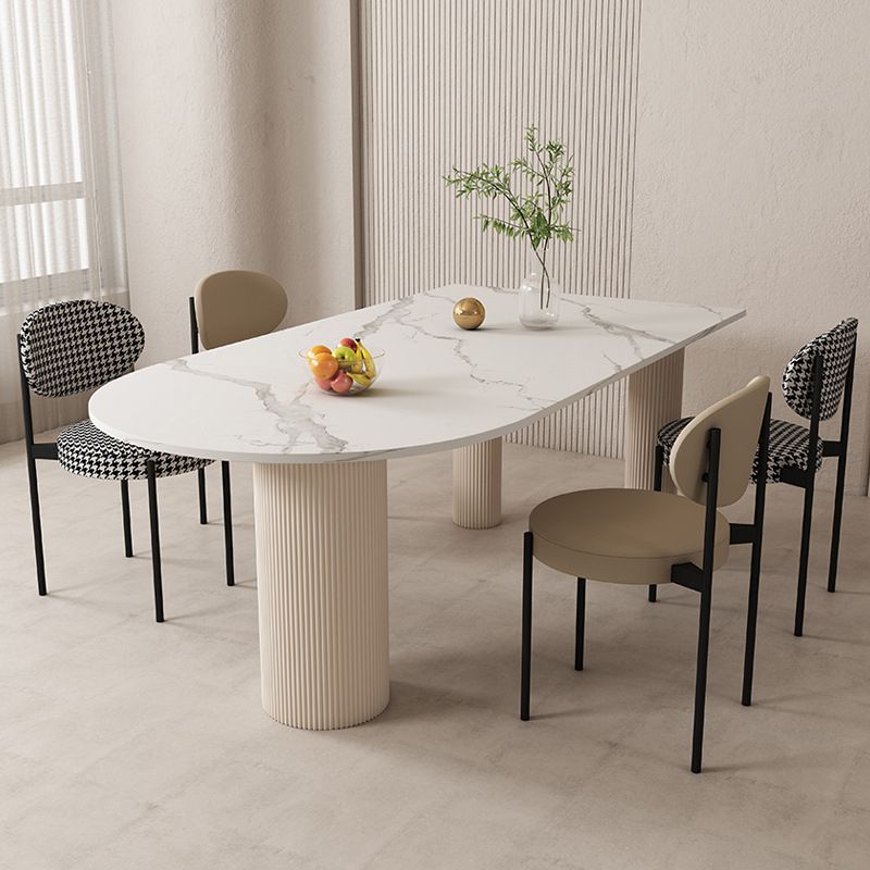 Eigentijdse stijl dineren gesinterde stenen tafel metalen tafel voor keuken