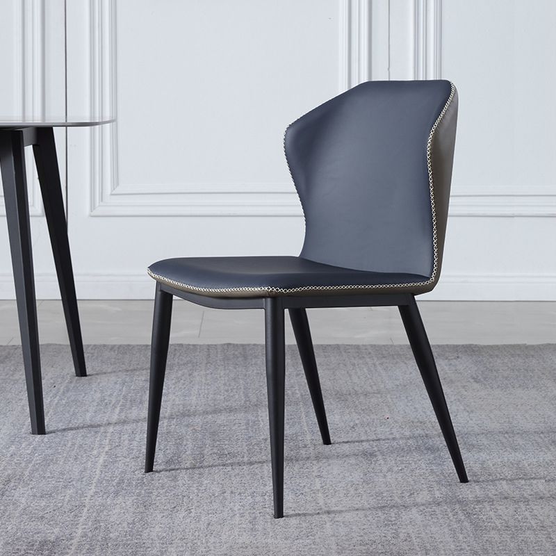 Modern Design Faux Leather Side Chairs Wingback Armless Dining Chair Clearhalo 'Dining Chairs' 'Dining Tables & Seating' 'dining_chair' 'furn' 'furn_dining_chair' 'Furniture' 'furniture_dining_chair' 'Kitchen & Dining Furniture' 1200x1200_0c0f5504-3e1a-4c06-818a-cd16bcf47060