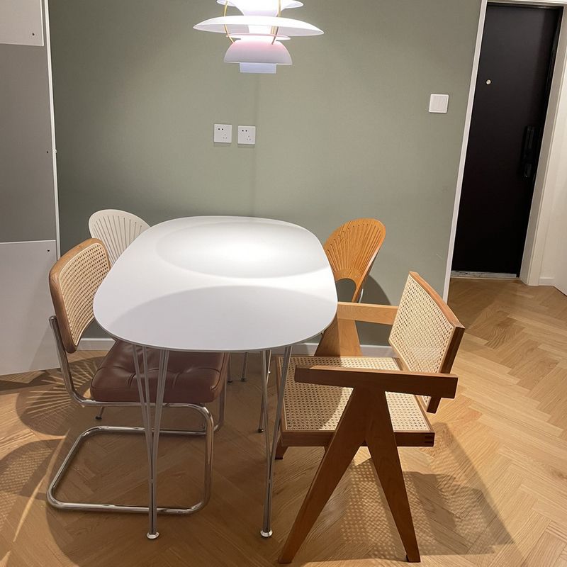 Metal Modern Oval Dining Table Sintered Stone Dining Table with 4 Legs Clearhalo ' dining_table' 'Dining Tables & Seating' 'Dining Tables' 'furn' 'furn_dining_table' 'Furniture' 'furniture_dining_table' 'Kitchen & Dining Furniture' 'kitchen&dining_furn' 'kitchen' 'kitchen_dining_table' 1200x1200_0c0fabcc-64b6-4428-b408-4a91d5c74ace