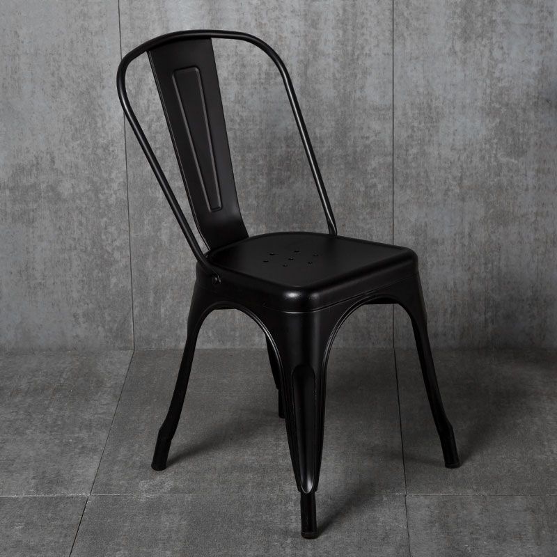 Industrial Dining Room Chair Slat Back Side Chair with Metal Legs for Home Use Clearhalo ' kitchen&dining_furn' 'Dining Chairs' 'Dining Tables & Seating' 'dining_chair' 'furn' 'furn_dining_chair' 'Furniture' 'furniture_dining_chair' 'Kitchen & Dining Furniture' 'kitchen' 1200x1200_0c0fb9c8-039a-4200-9527-50241393e73b