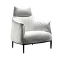 Leather Lounge Chair Solid Color Arms Included Chair with Black Legs