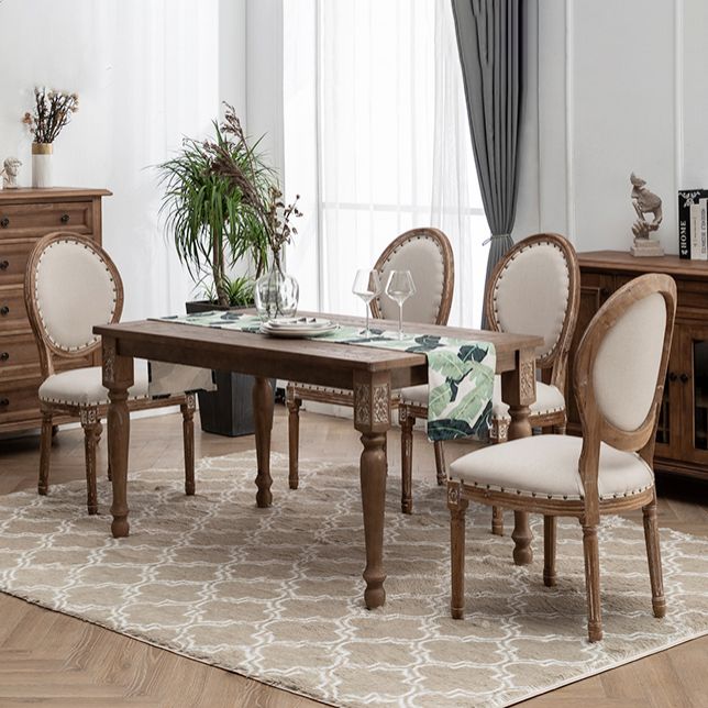 Country Solid Wood Dining Table Set with 4 Legs Base Dining Room Furniture for Home Use Clearhalo 'Dining Room Sets' 'Dining Tables & Seating' 'dining_room_set' 'furn' 'furn_dining_room_set' 'Furniture' 'furniture_dining_room_set' 'Kitchen & Dining Furniture' 'kitchen&dining_furn' 'kitchen' 1200x1200_0c10097a-2f3d-4b31-9a11-d0c803518c7f