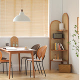 Hoek houten 4-laags plank hedendaagse boekenkast met planken