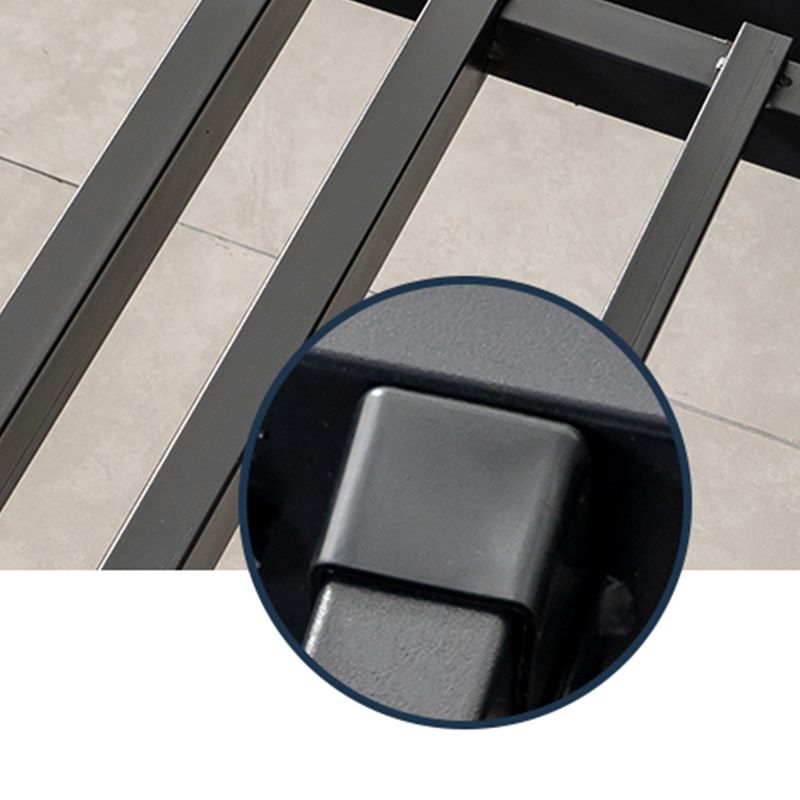 Letto a piattaforma metallica 36,61 "letto ad alto livello con testiera rivestita