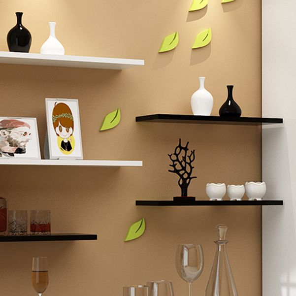 Modern Manufactured Wood Floating Bookcase 5.5" Wide Bookshelf