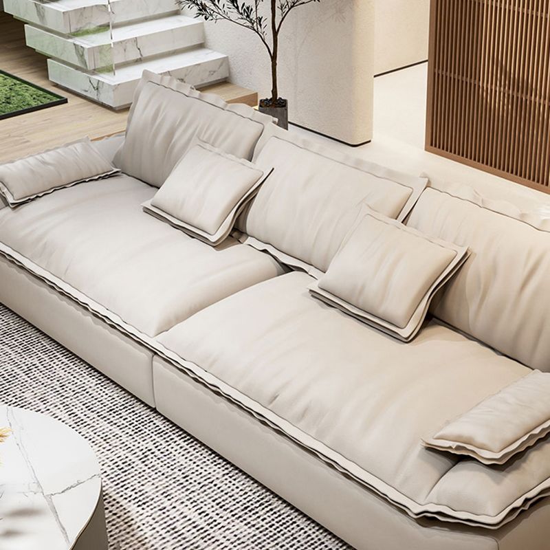 Modernismo cuscino da divano braccio top di divano in pelle finta con cuscini