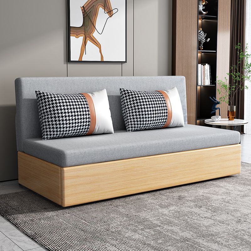 Cotton Blend Contemporary Convertible Bed Sofa Couch with Pillows Clearhalo 'furn' 'furn_sofas' 'Furniture' 'Living Room Furniture' 'Sofa' 'sofas' 1200x1200_0c11d1e9-a2e2-4721-8834-c820216cf05b