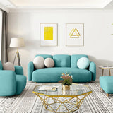 Contemporary Square Arm Sofa 28.74" Wide Standard Sofa for Living Room