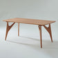Table à manger rectangulaire avec cadre en bois massif et 4 pieds