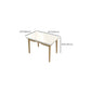 Contemporary Dining Table White Dining Table with Solid Wood Base