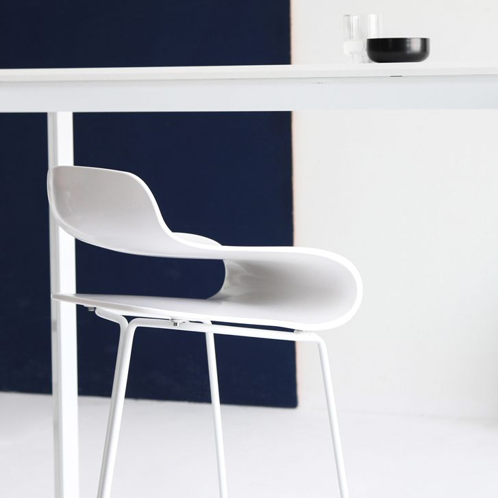 Scandinavian Matte Finish Plastic Barstool Footrest Coffee Shop Stool Clearhalo 'Bar Furniture' 'Bar Stools' 'bar_stools' 'Furniture' 'furniture_bar_stools' 'Kitchen & Dining Furniture' 1200x1200_0c1546aa-29d1-4c3c-b5cc-8ac475942c4b