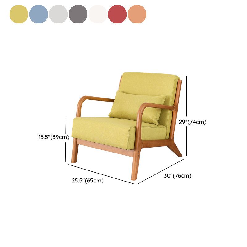 Mid-Century Modern Accent Armchair Living Room Round Arms Pillow Back Arm Chair Clearhalo 'Accent Chairs' 'accent_chairs' 'Chairs & Seating' 'furn' 'furn_accent_chairs' 'Furniture' 'Living Room Furniture' 1200x1200_0c15e473-502b-4cb7-a89d-7c40b7a948a6