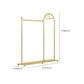 Glam Coat Rack Metal Rails y ganchos enmarcados de metal