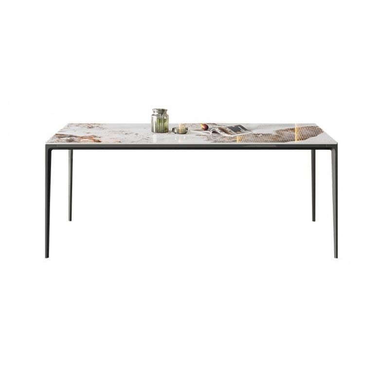 Minimalist White Brown Rectangle Shape Dining Set Kitchen Standard Dining Set with 4 Legs Table Clearhalo 'Dining Room Sets' 'Dining Tables & Seating' 'dining_room_set' 'furn' 'furn_dining_room_set' 'Furniture' 'furniture_dining_room_set' 'Kitchen & Dining Furniture' 'kitchen&dining_furn' 'kitchen' 1200x1200_0c17ae69-e114-49a8-b953-bc1788d5e379