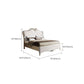 Modern Upholstered Headboard Standard Bed Adjustable Height with Legs
