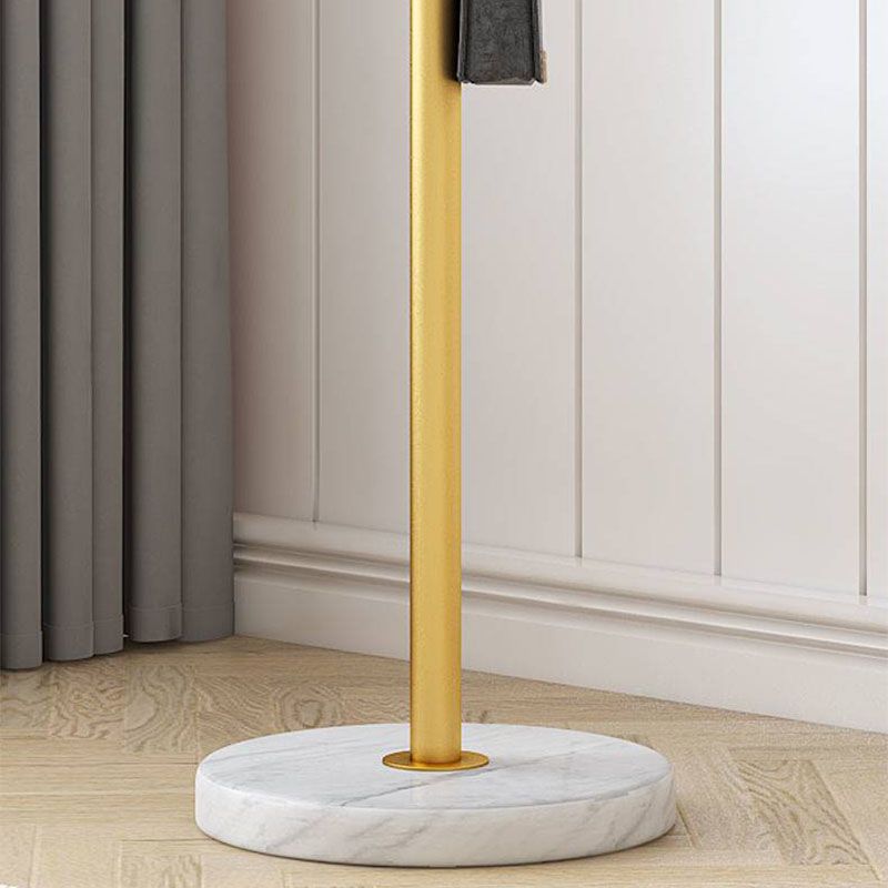 Marble Base Hall Tree Light Luxury Hanger Coat Metal Coat Rack with 6 Hooks Clearhalo 'Entry & Mudroom Furniture' 'furn' 'furn_hall_tree_coat_racks' 'Furniture' 'Hall Trees & Coat Racks' 'hall_tree_coat_racks' 1200x1200_0c1a65e4-cfdc-4fb2-9a54-9cb88c80ea6d