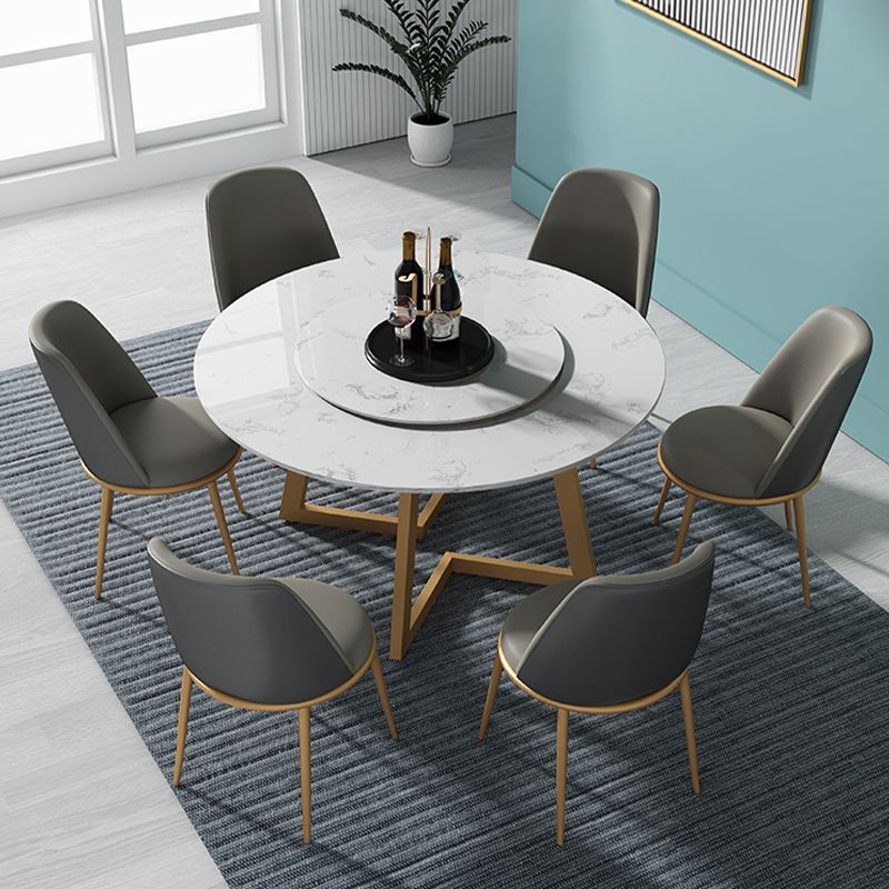 1/4/5/7 Pcs Metal Glam Dining Room Set with Round Table and Chairs Dining Set Clearhalo 'Dining Room Sets' 'Dining Tables & Seating' 'dining_room_set' 'furn' 'furn_dining_room_set' 'Furniture' 'furniture_dining_room_set' 'Kitchen & Dining Furniture' 'kitchen&dining_furn' 'kitchen' 1200x1200_0c1c6ecb-3d2f-410a-9764-2f91885f7b1a