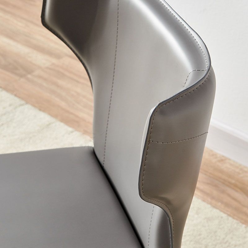 Sedia laterale in pelle finta sedia da pranzo contemporanea cucina