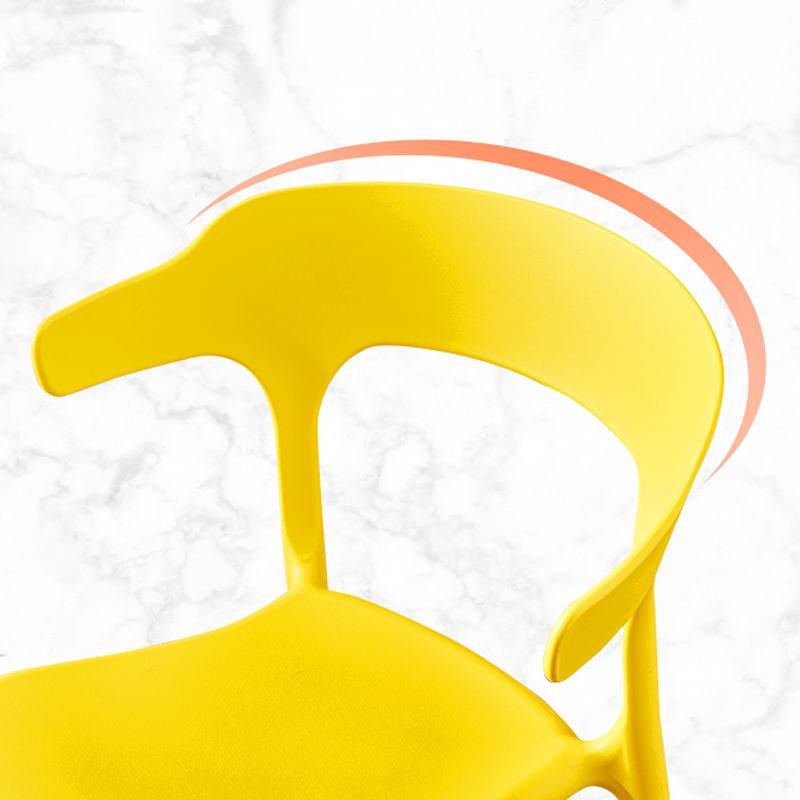 Scandinavian Plastic Kitchen Dining Room Armchair Open Back Chair Clearhalo ' kitchen&dining_furn' 'Dining Chairs' 'Dining Tables & Seating' 'dining_chair' 'Furniture' 'furniture_dining_chair' 'Kitchen & Dining Furniture' 'kitchen' 1200x1200_0c200ad5-8f8c-4dfd-912c-24520def67af