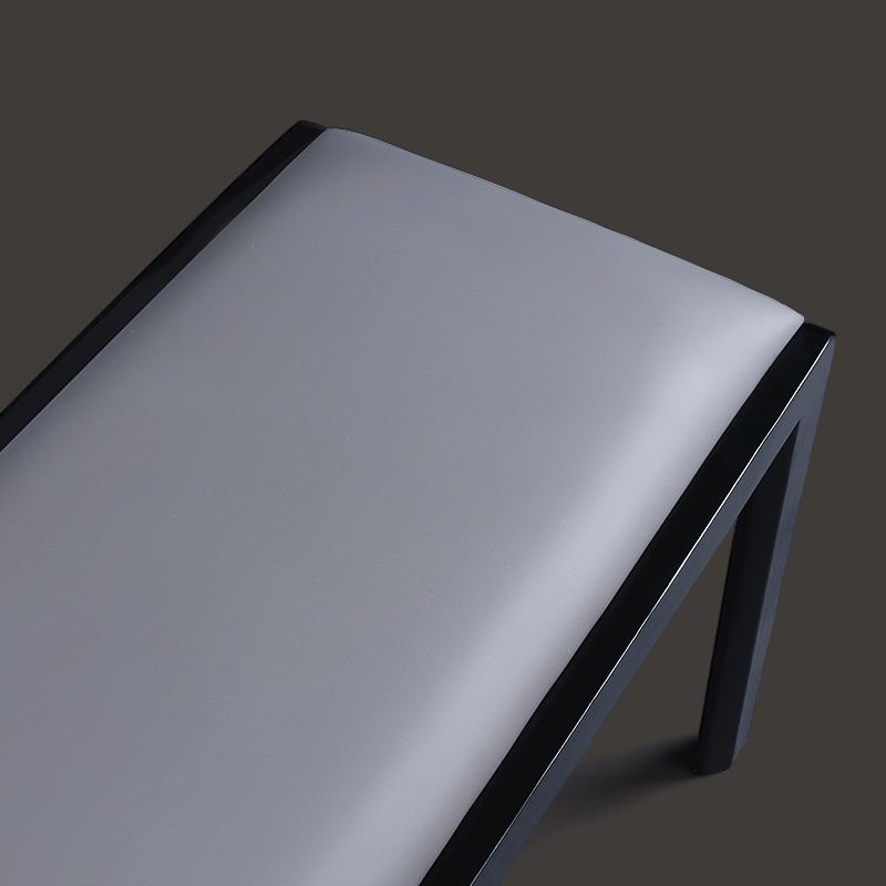 Rectangle contemporain banc rembourré dans le banc de sièges à la maison en gris