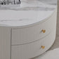 Frame Coffee Cocktail Table with Storage Drawers Round Slate Top Clearhalo 'Coffee & Accent Tables' 'Coffee Tables' 'coffee_tables' 'furn' 'furn_coffee_tables' 'Furniture' 'Living Room Furniture' 1200x1200_0c20f515-ccc0-4fde-be0f-4d9d5cf62c92
