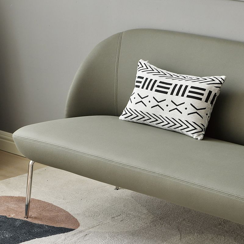 Canapé moderne de 2/3 places canapé en cuir en cuir avec des jambes en métal