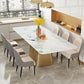 Traditional Luxury Style Sintered Stone Dining Table Rectangle Table with Pedestal Base Clearhalo ' dining_table' 'Dining Tables & Seating' 'Dining Tables' 'furn' 'furn_dining_table' 'Furniture' 'furniture_dining_table' 'Kitchen & Dining Furniture' 'kitchen&dining_furn' 'kitchen' 'kitchen_dining_table' 1200x1200_0c221414-bf4f-47ef-9c82-c691524d9c4b