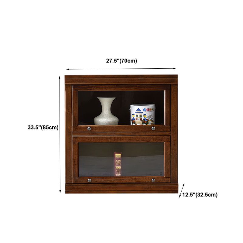 Estantería moderna de madera sólida de madera cerrada con puerta para la oficina en casa