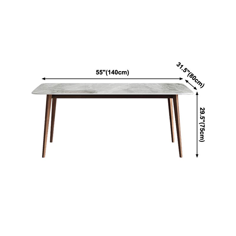 Sintered Stone Dining Table Mid-Century Style 4 Legs Rectangle Table for Dining Room Clearhalo ' dining_table' 'Dining Tables & Seating' 'Dining Tables' 'furn' 'furn_dining_table' 'Furniture' 'furniture_dining_table' 'Kitchen & Dining Furniture' 'kitchen&dining_furn' 'kitchen' 'kitchen_dining_table' 1200x1200_0c23b88c-1dda-4703-b77b-9b38b4e0082a