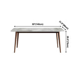 Sintered Stone Dining Table Mid-Century Style 4 Legs Rectangle Table for Dining Room Clearhalo ' dining_table' 'Dining Tables & Seating' 'Dining Tables' 'furn' 'furn_dining_table' 'Furniture' 'furniture_dining_table' 'Kitchen & Dining Furniture' 'kitchen&dining_furn' 'kitchen' 'kitchen_dining_table' 1200x1200_0c23b88c-1dda-4703-b77b-9b38b4e0082a