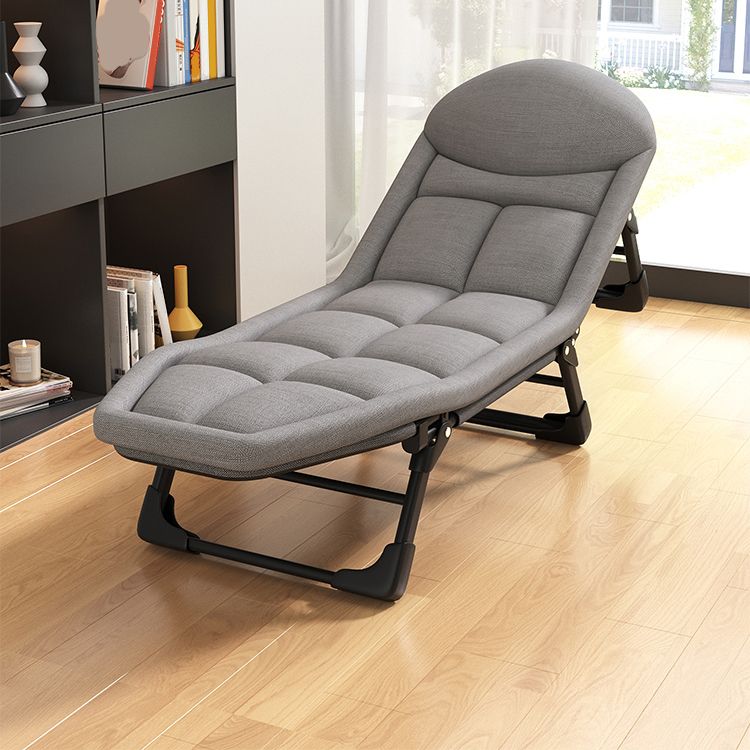 Tessuto per rivestimento in metallo reclinabile standard contemporaneo di colore solido con gambe