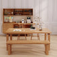 Table de salle à manger contemporaine Table de salle à manger rectangulaire en bois massif naturel