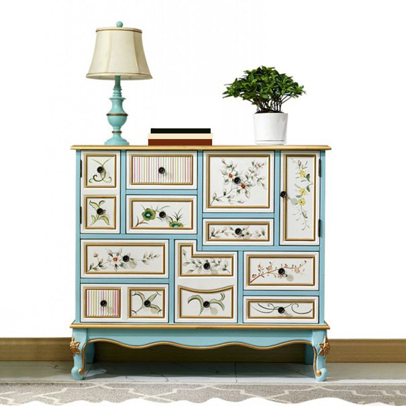 Amerikanische traditionelle Combo-Kommode aus Holz, Aufbewahrungstruhe für Schlafzimmer